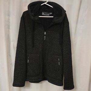 Free Country Charcoal/black Zip-Up Jacket